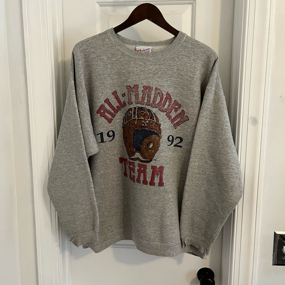 Vintage Hanes‎ Heavyweight All-Madden Team Crewneck